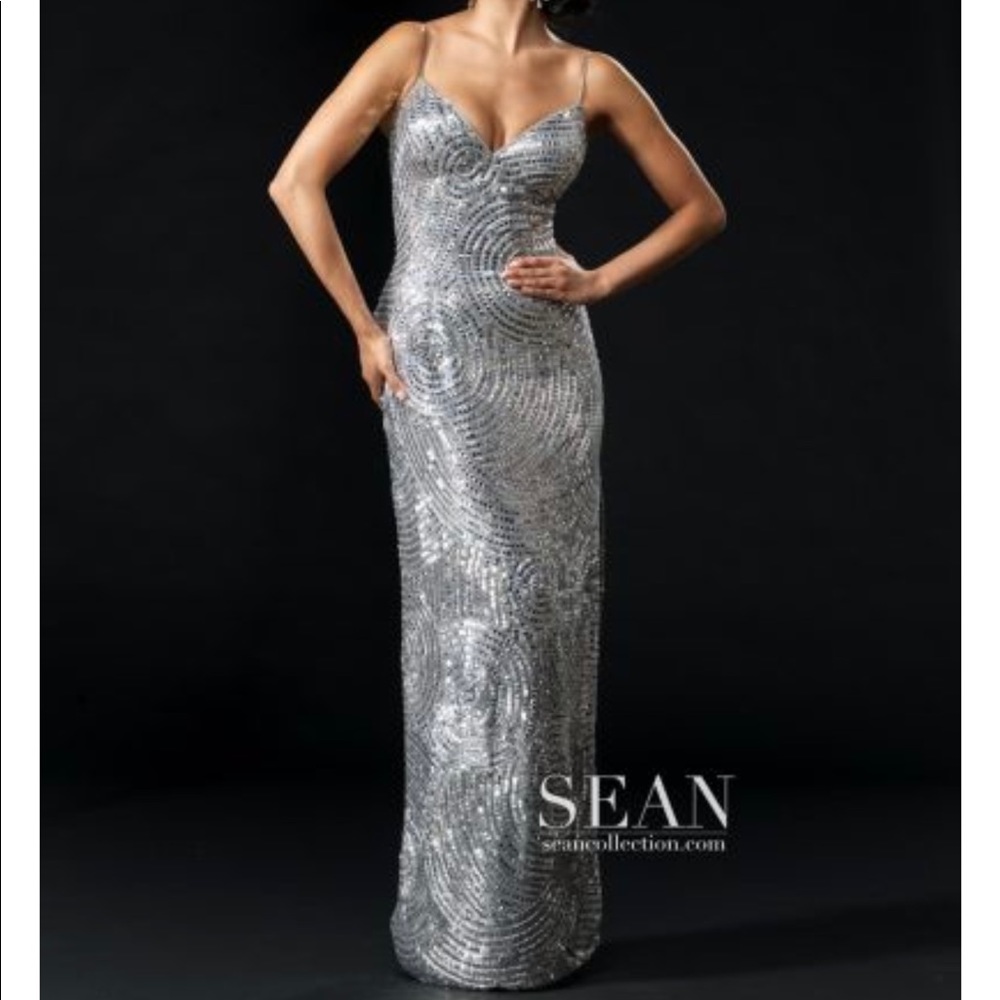 Sean Couture beaded formal dress